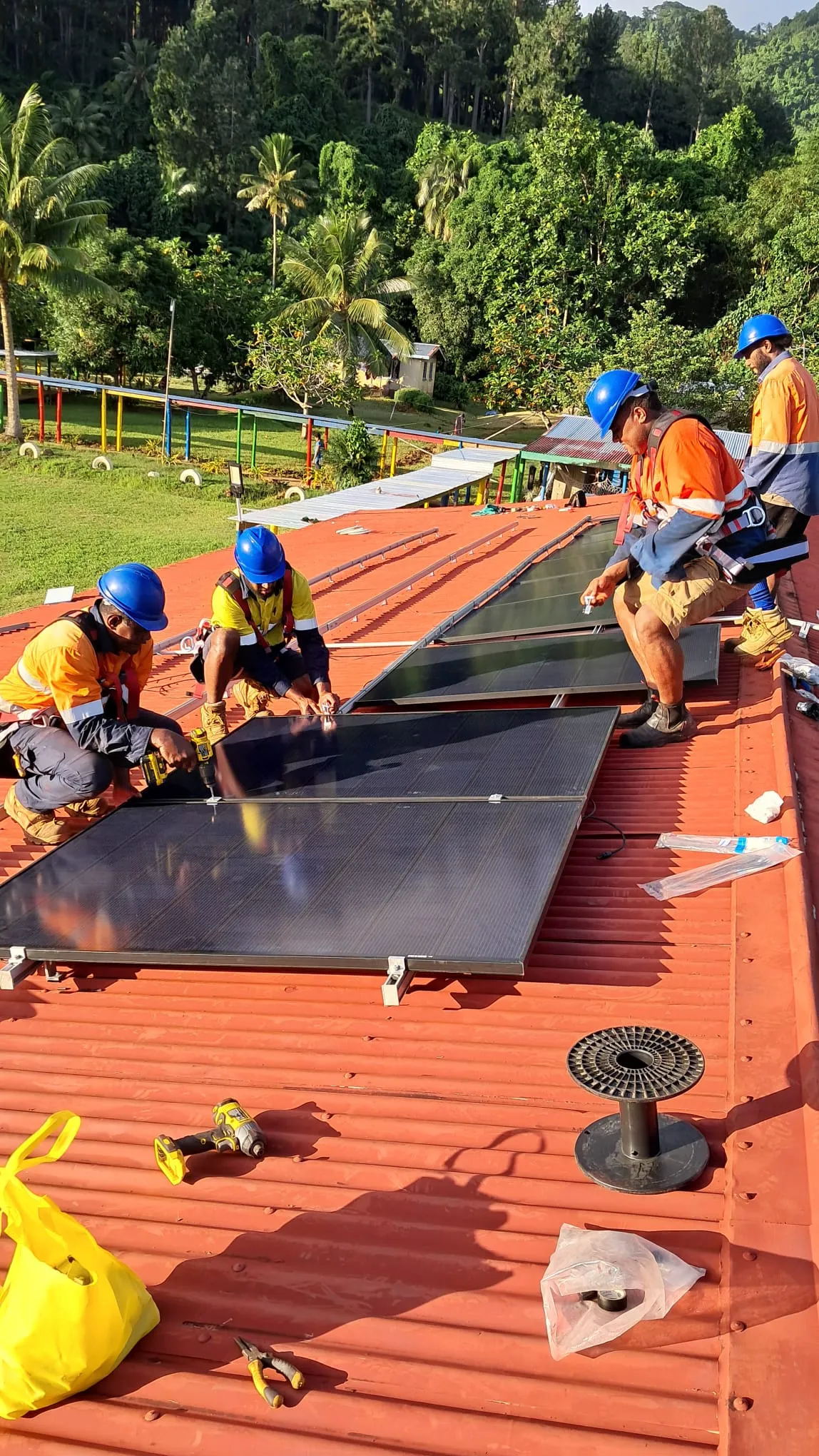 Its Time Foundation off-grid school solar installation in Fiji