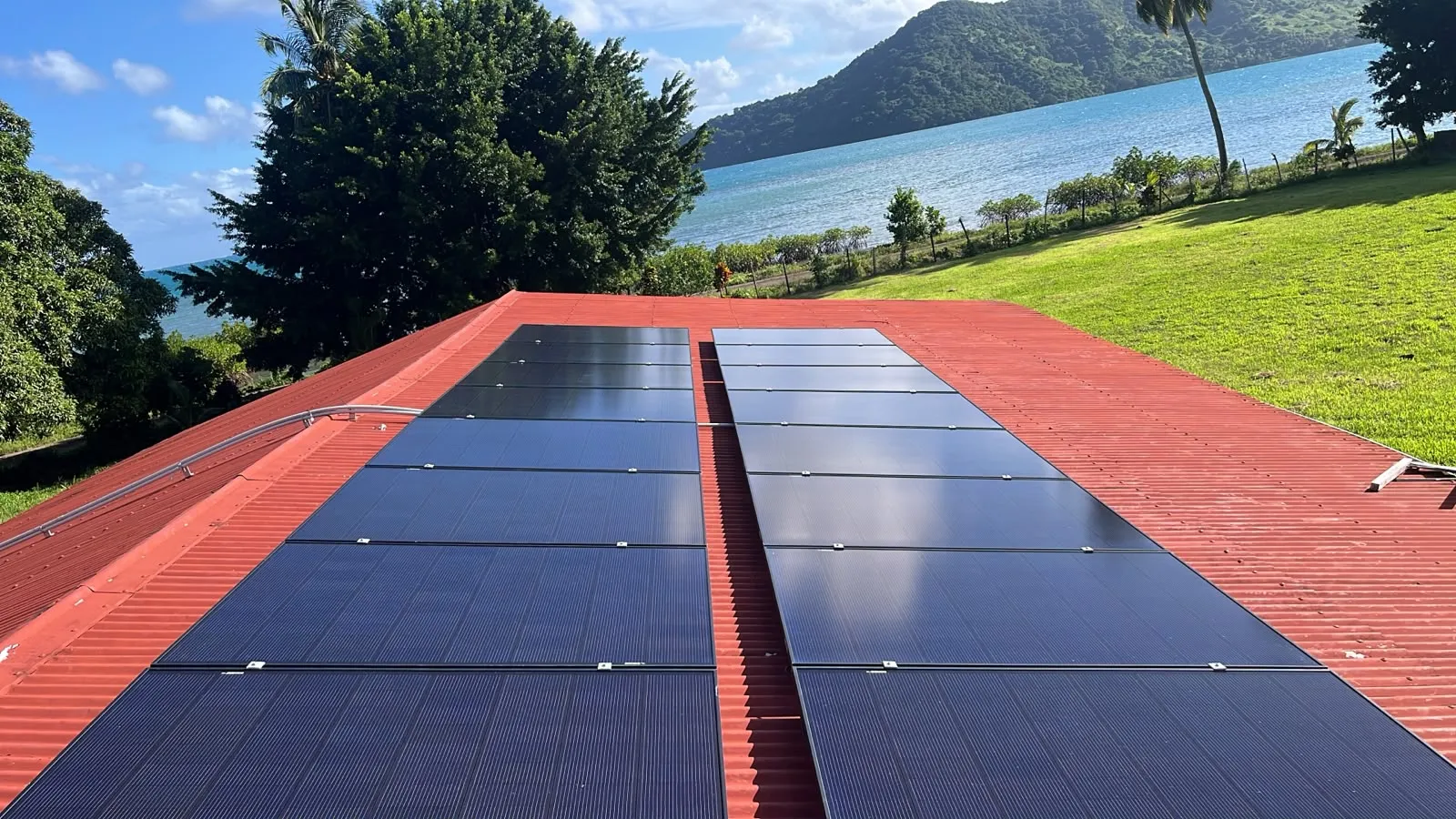 ITF school solar microgrid installation on a remote island in Fiji