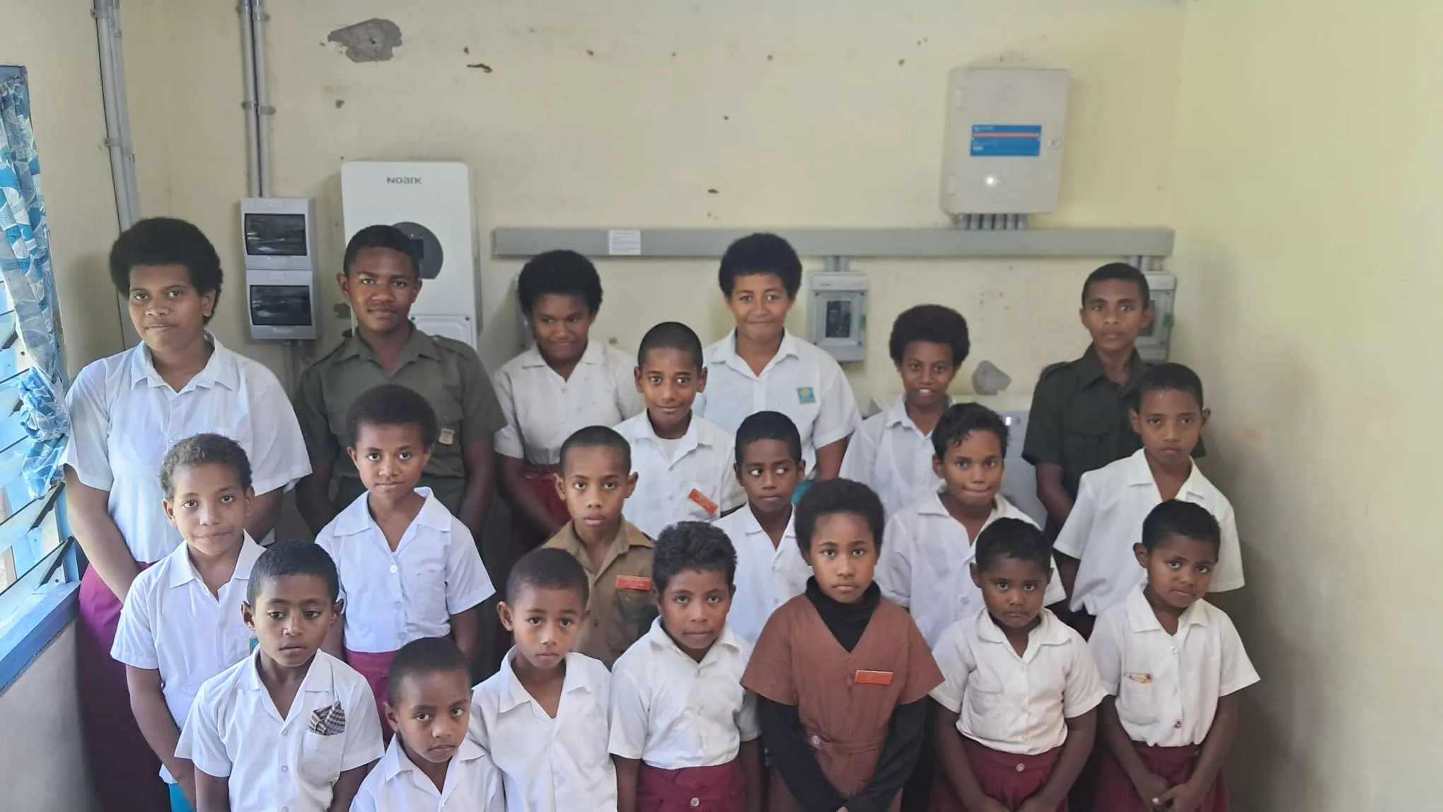 ITF school solar microgrid installation on a remote island in Fiji