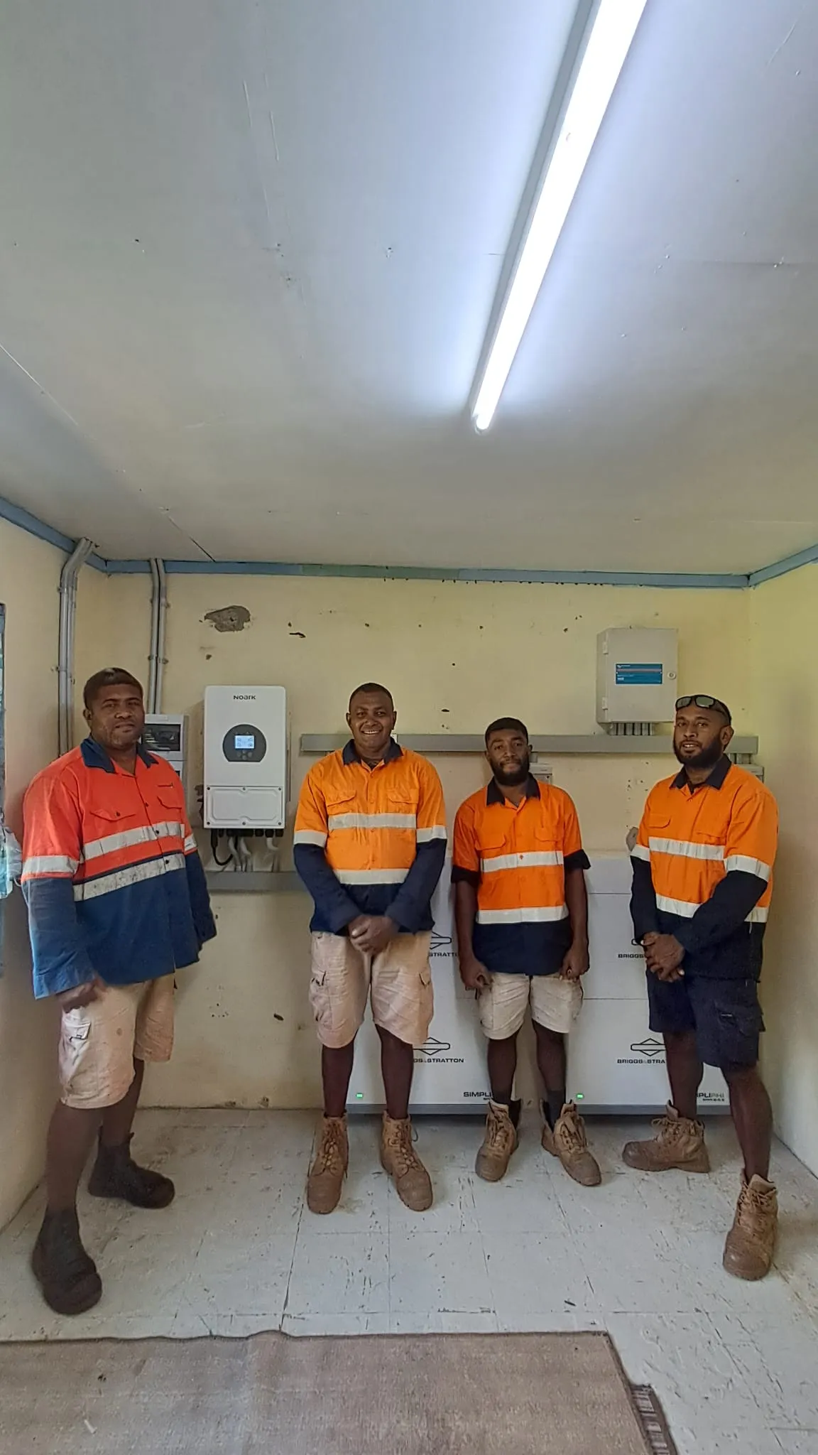 ITF school solar microgrid installation on a remote island in Fiji