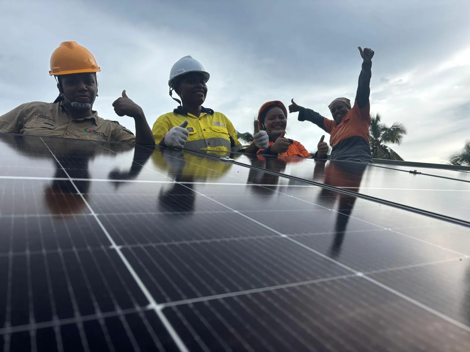 ITF school solar microgrid installation on a remote island in Fiji