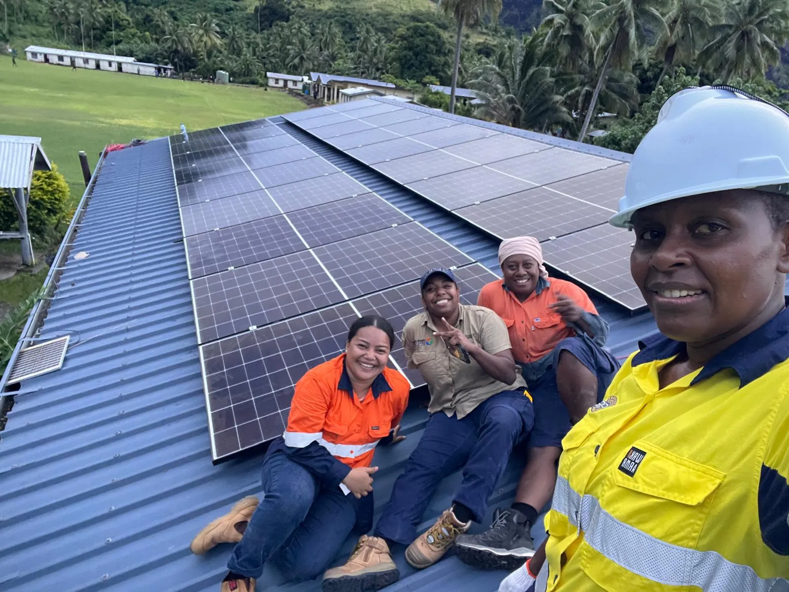 Women's solar installation on Waya Island, Fiji